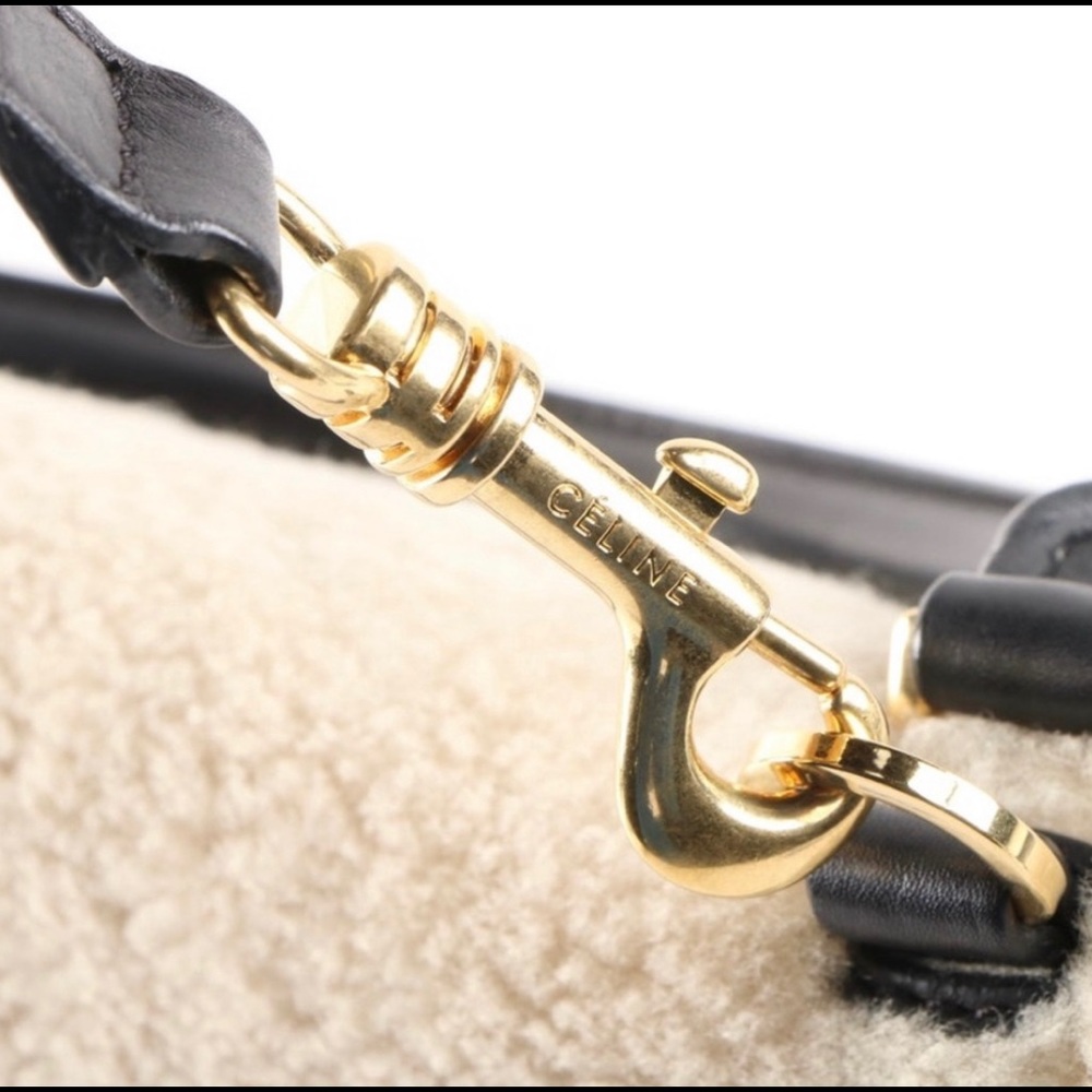 Céline Shearling Trapeze Bag RARE - Picture 6 of 9